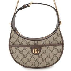 Gucci GG Supreme Hobo Bag 772308, 2-way chain shoulder bag, handbag for women.